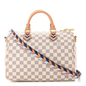 LOUIS VUITTON Damier Azur Braided Speedy Bandouliere 30 Blue - Spring Launch